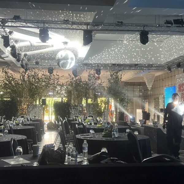 Conference Venue with Mirrorball iLghting